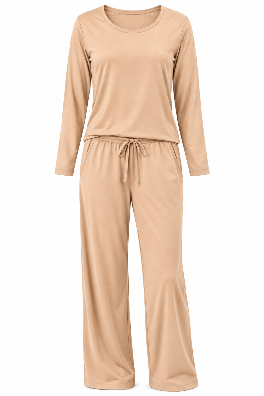 Capra Falcon women’s Beige pajama set — front view