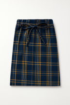 Blue Plaid men’s lightweight summer cotton lounge pants — folded garment