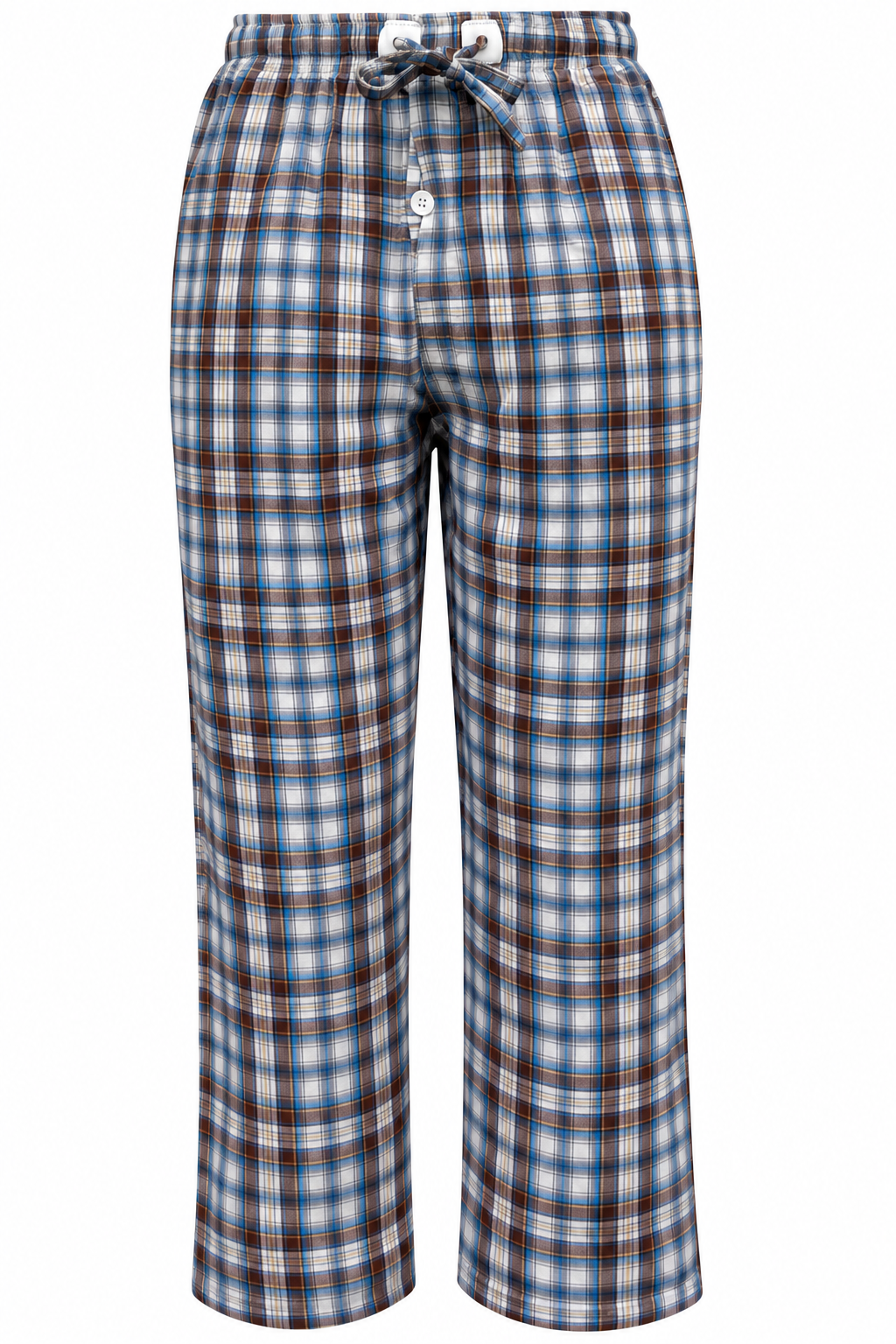 Actual blue and brown plaid trouser reference