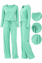 Women’s Long-Sleeve Stretch Knit Pajama Set
