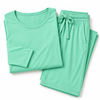 Women’s Long-Sleeve Stretch Knit Pajama Set